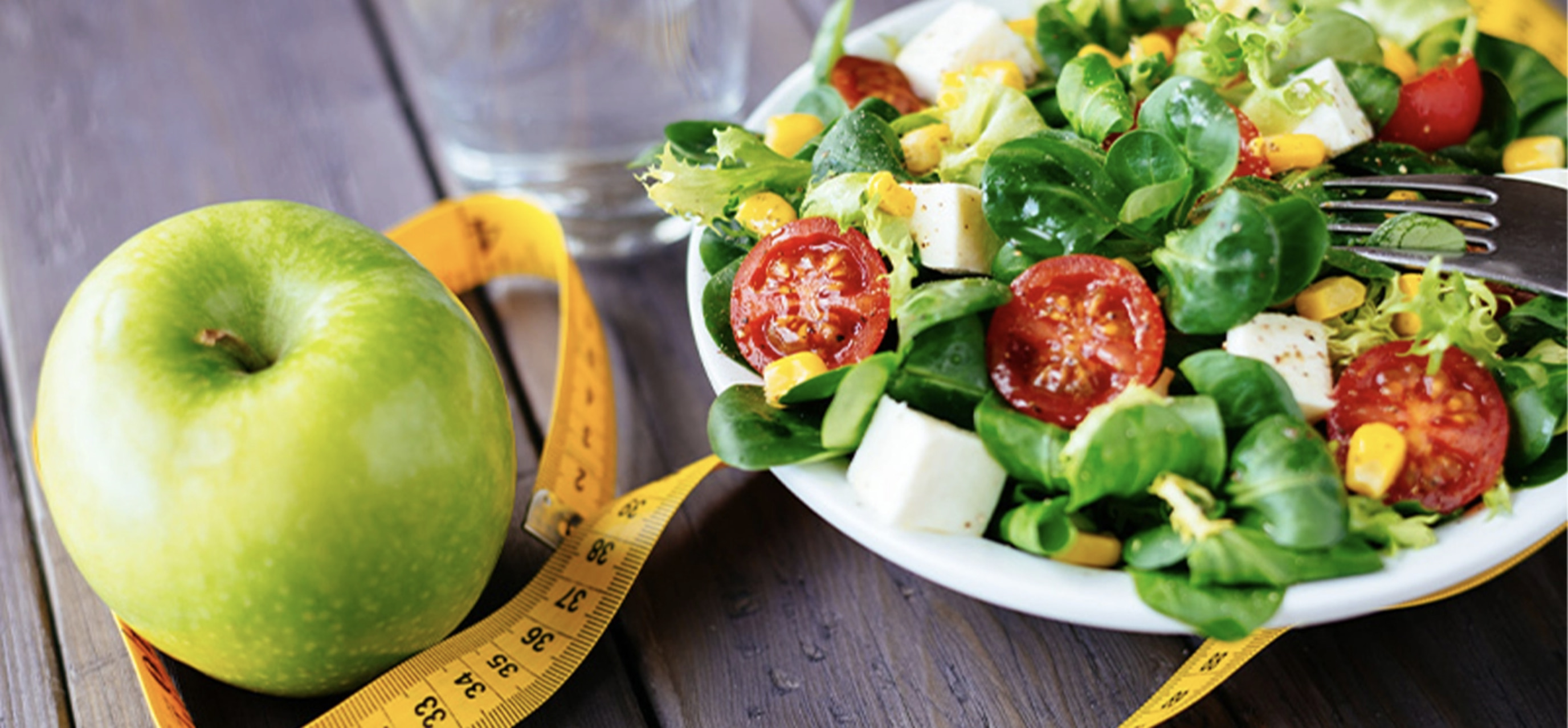 Apfel und Salat